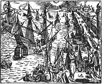 Гавань Лиссабона с гравюры XVI века Туземец с Мозамбикского побережья - фото 54