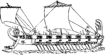 В древности весельные галеры бороздили воды Средиземного моря главным образом - фото 4