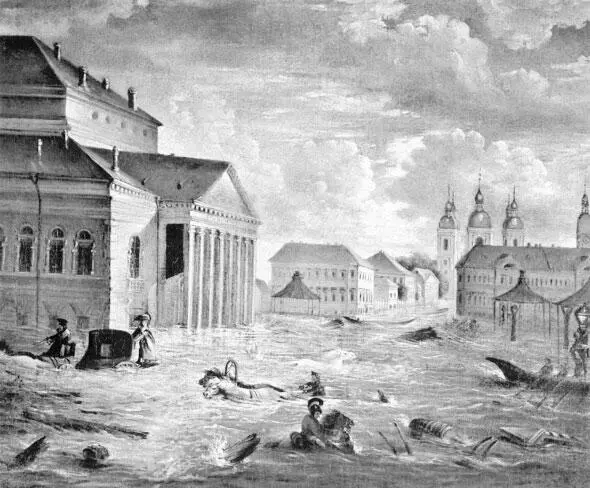 7 ноября 1824 года на площади у Большого театра Художник ФЯ Алексеев 1824 - фото 11