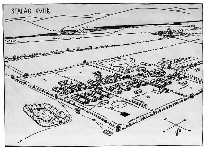 филиал лагеря Stalag XVIIB Этот лагерь состоял из 15 деревянных бараков В - фото 17