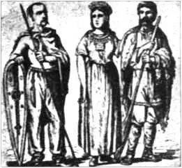 Древние русичи Со старинного рисунка Монета киевского князя Владимира В - фото 147