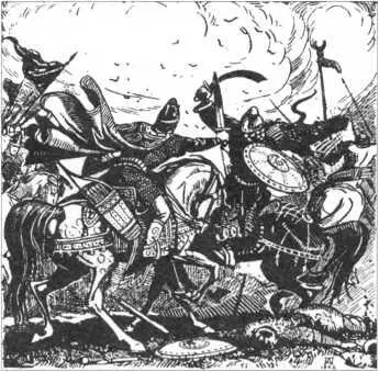 Поединок князя Ярослава Изяславовича с половецким ханом Рисунок П Андрусива - фото 350