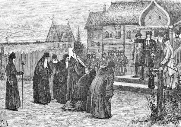 Патриарх Адриан в селе Преображенском просит Петра I о помиловании стрельцов - фото 43