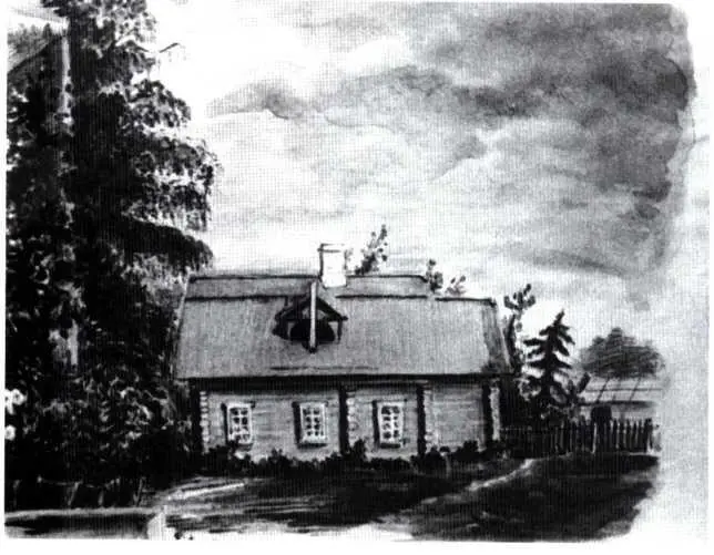 Флигель в Дедово Акварель С Г Карелиной 1900е гг С М Соловьев в - фото 11