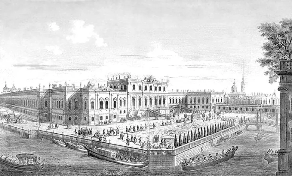 М И Махаев Летний дворец императрицы Елизаветы Петровны 1756 г В августе - фото 118