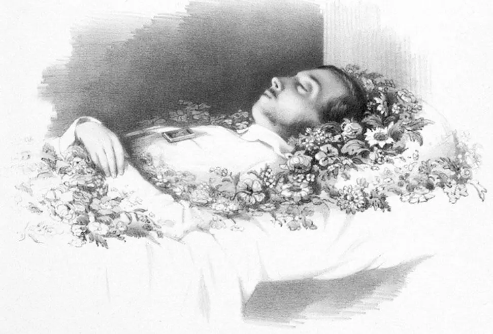 Цесаревич Николай Александрович на смертном одре 1865 г Ницца 12 апреля 1865 - фото 256