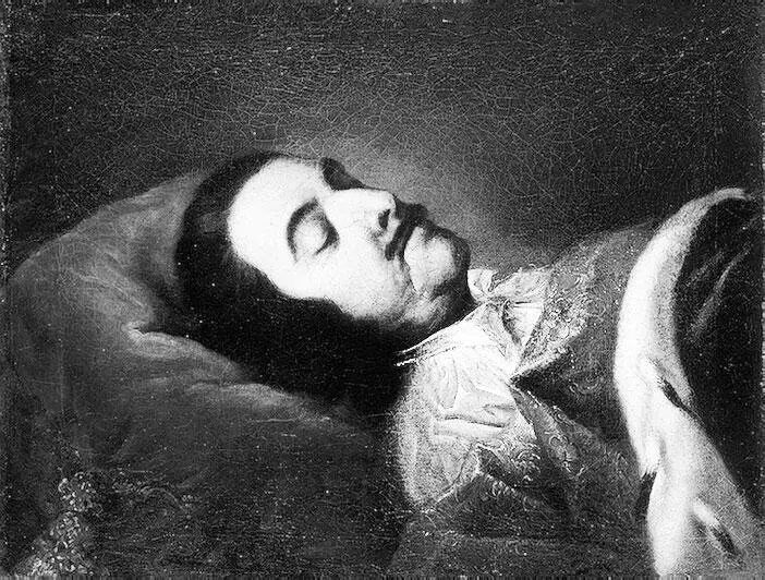 ИГ Таннауэр Петр I на смертном одре 1725 г Посмертная маска Петра I - фото 379