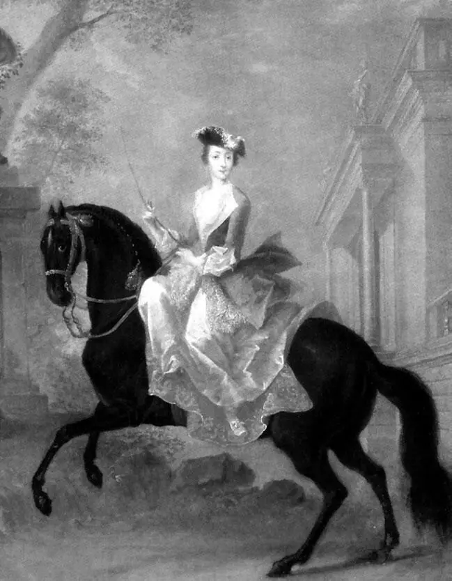 Г Х Гроот Портрет великой княгини Екатерины Алексеевны на коне 1744 г - фото 437