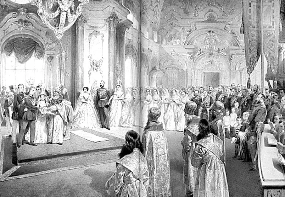 М Зичи Венчание цесаревича Александра Александровича и великой княжны Марии - фото 92