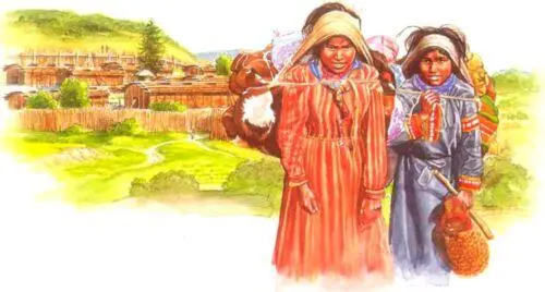 Поселок индейцев сенека Женщины переносят грузы за спиной с помощью широких - фото 7