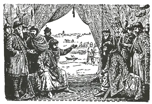 Владимир Мономах на совете князей Воины древнерусского государства - фото 11