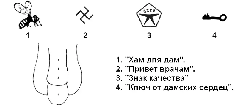 Приложение IV4 Расшифровка и описание татуировок Содержание рисунков - фото 51