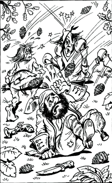 Паук обхватив толстый ствол своими длинными цепкими руками полез к дуплу - фото 15