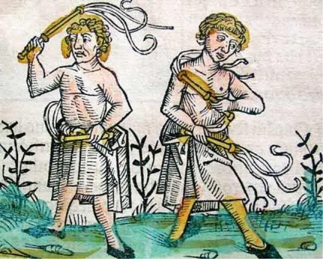 Самобичевание Лист из летописи Нюренбергской хроники 1493 года За означенные - фото 104