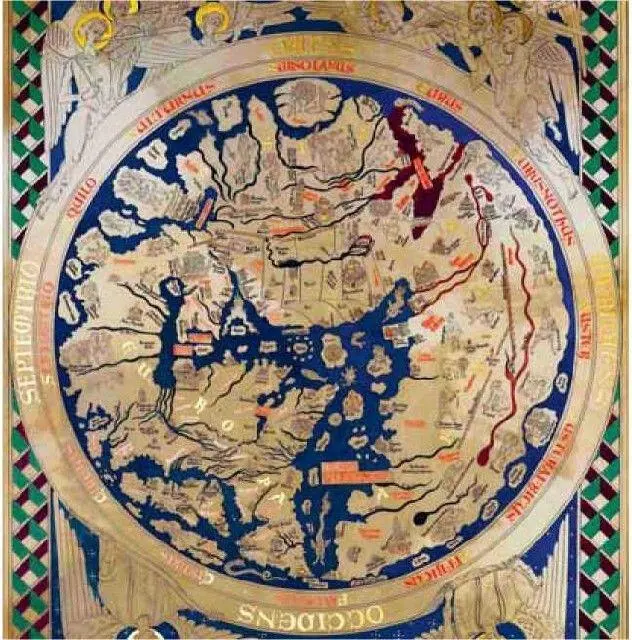 Средневековая карта мира Mappa Mundi К сегодняшнему дню сохранились десятки - фото 215