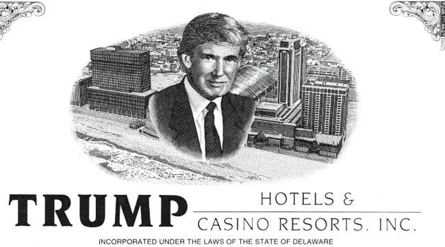Сертификат о праве собственности на акции Trump Hotels Casino Resorts - фото 29