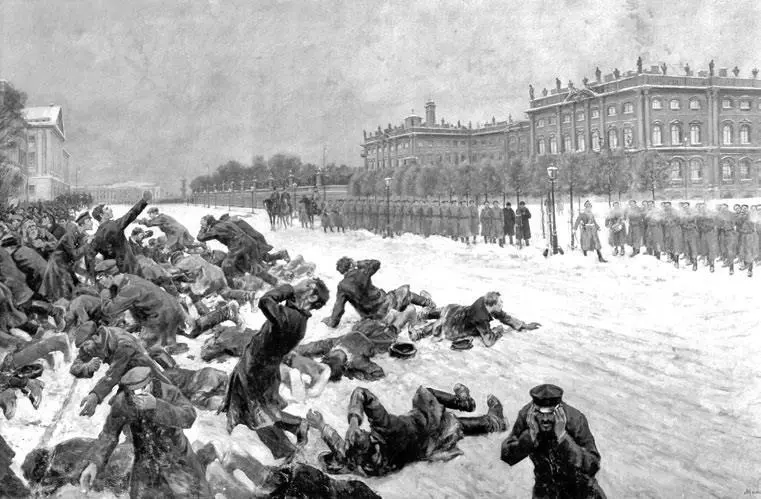 Расстрел рабочих у Зимнего дворца в Петербурге Н Владимиров Январь 1905 - фото 38