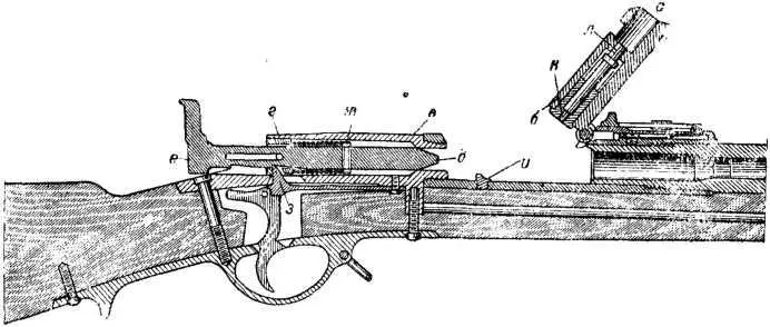 Рис 101 Винтовка Бердана 1 затвор открыт Рис 102 Винтовка Бердана - фото 102