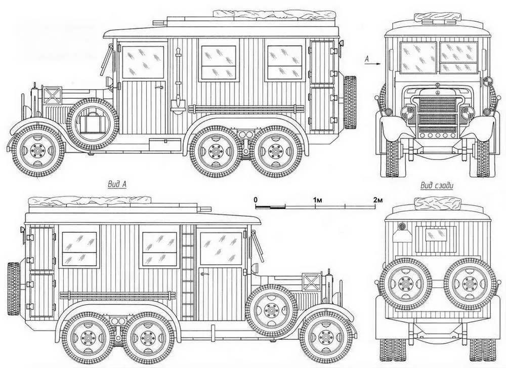 Чертежи машины телефонной связи на базе грузовика MercedesBenz G3a - фото 23