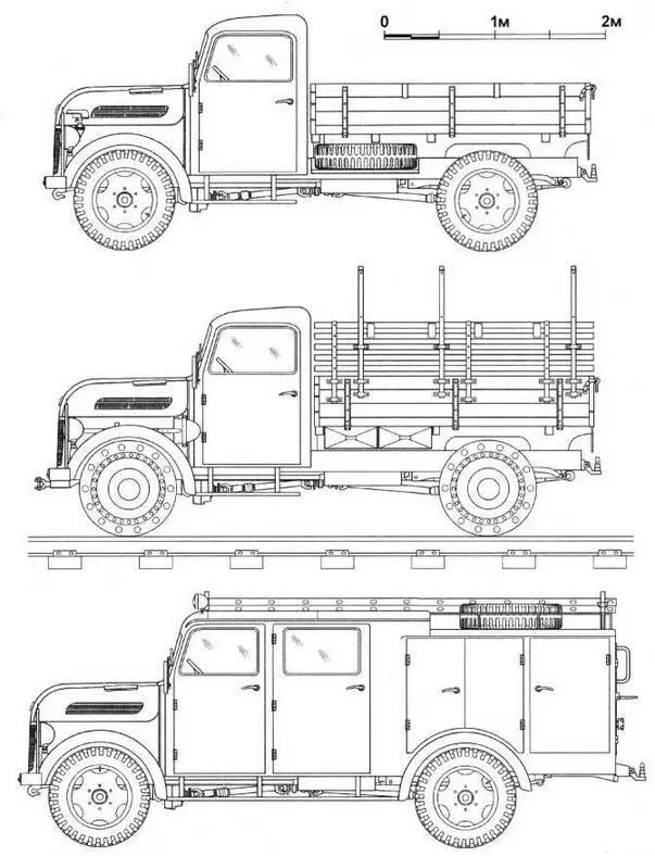 Чертежи автомобилей Steyr 1500А с кузовами фирмы Lohner Werke GmbH грузовой - фото 60