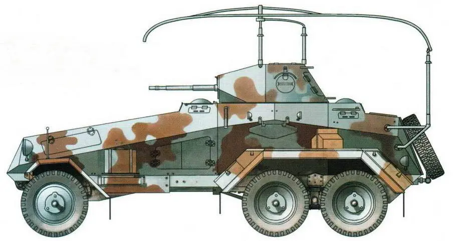 Бронеавтомобиль BussingNAG SdKfz 232 6Rad в камуфляже 1936 1937 гг 4й - фото 72