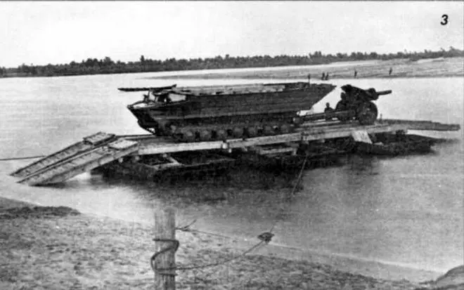 Два К61 выдерживали на себе один К61 а для переправы К61 с 122мм гаубицей - фото 47