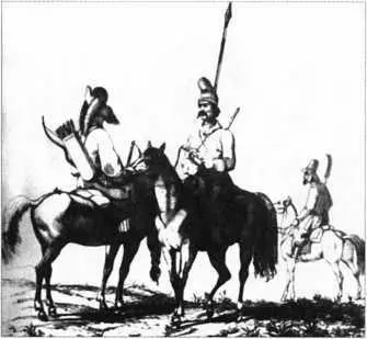 Казак Волжского казачьего войска и киргиз Со старинного рисунка Один из - фото 158