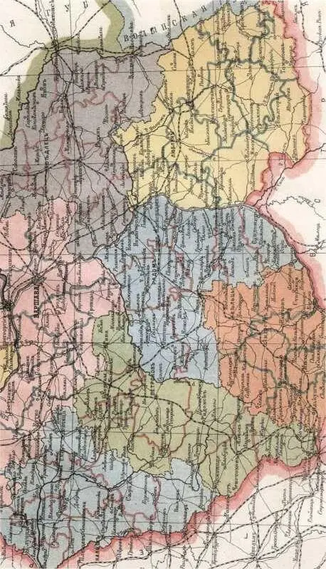 Карта Привислинского края 1898 г Фрагмент Музейпанорама Бородинская - фото 25
