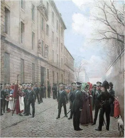Гвардейский экипаж в Париже в 1814 году Картина кисти ИС Розена 1911 г - фото 134