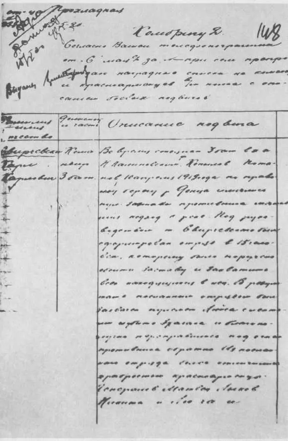 Описание боевого подвига К Сверчевского во время гражданской войны - фото 1