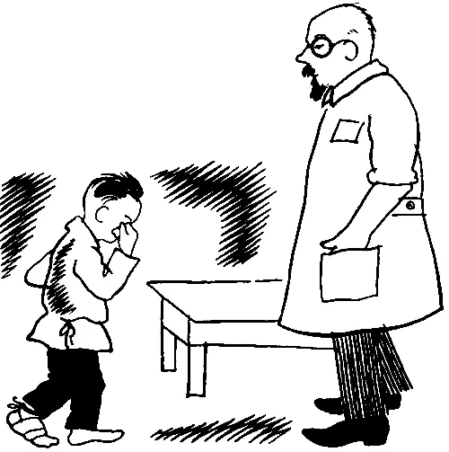 Уложила фельдшерица Шурку на стол а сиделка крепко схватила Шурку за ногу - фото 6