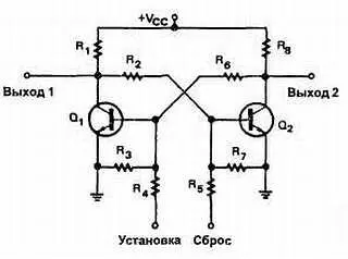 Рис 3029 Основная схема триггера В сущности это два транзисторных - фото 165