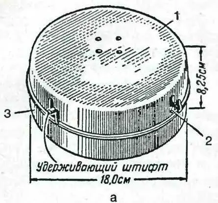 Противотанковая мина МкII а общий вид б разрез 1 нажимная крышка - фото 84