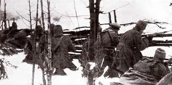 Русская пехота в бою Карпаты зима 1914 года Тем не менее невзирая ни на - фото 28