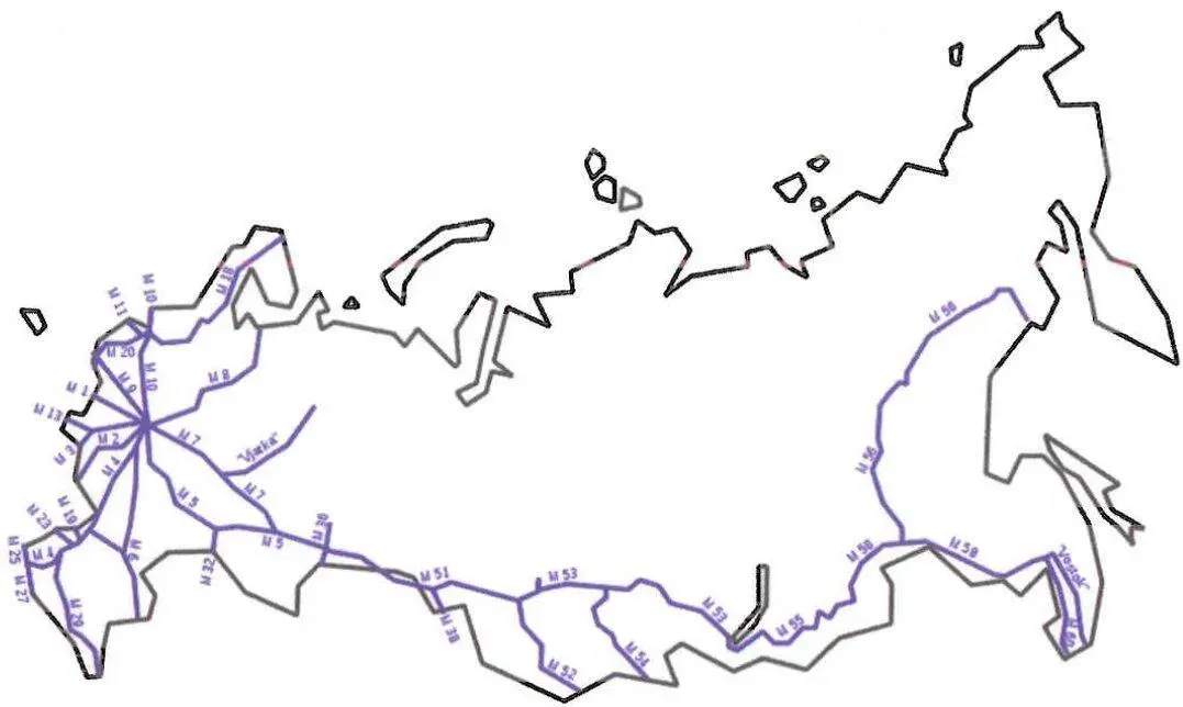 Схема автомобильных дорог России Почему мы говорим здесь о дорогах Да потому - фото 1