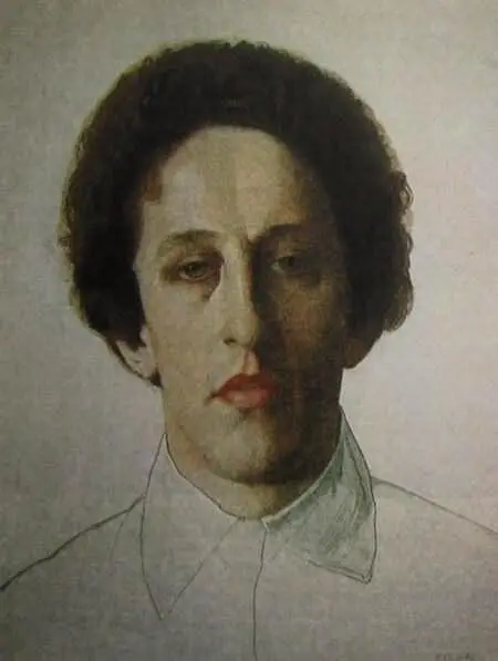 К Сомов Портрет поэта А А Блока 1907 Клингер заключает этот тонкий - фото 60