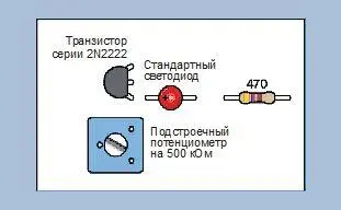 Рис 299 Номиналы компонентов установленных на макетной плате Взглянем на - фото 174