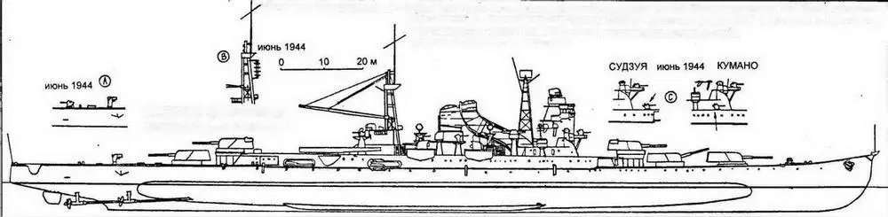 СУДЗУЯ КУМАНО после апреля 1943 года Основные модификации А замена - фото 43