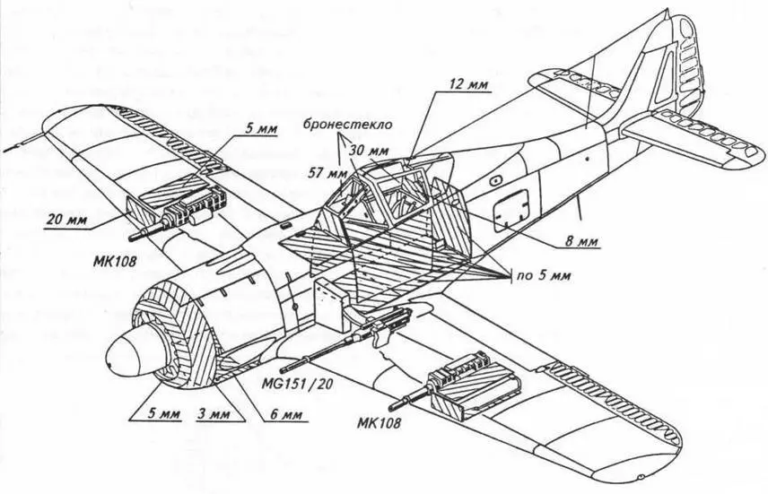 Схема бронирования и вооружения FW190A8R8 В ходе массированного налета - фото 73