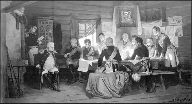 А Д Крившенко Военный совет в Филях в 1812 г Вернувшись после совета на - фото 27