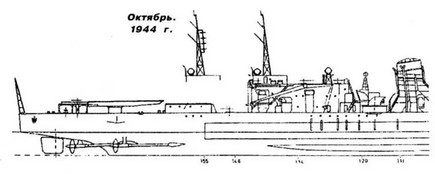 Слева легкий крейсер Ойода Март 1944 г Фрагмент наружного вид Легкий - фото 189