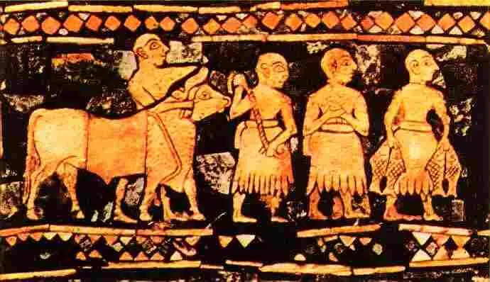 Изображение шумеров из Ура III тыс лет до н э В середине XXV века до н э - фото 22