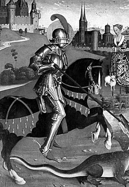 Святой Георгий убивающий дракона Фридрих Нерлин 1460 г Воин изображен в - фото 95