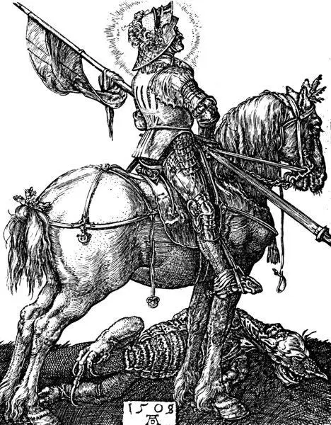 Святой Георгий Гравюра А Дюрера 1508 г Рыцарь смерть и дьявол - фото 163