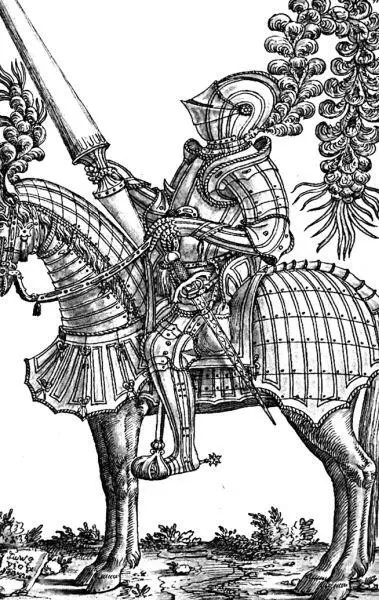 Конный рыцарь участник турнира Миниатюра из книги Филиппо Орсони Book of - фото 248