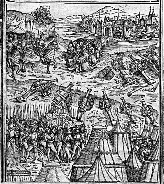 На гравюре 1515 г Максимилиан мстит за оскорбление дочери из серии - фото 303