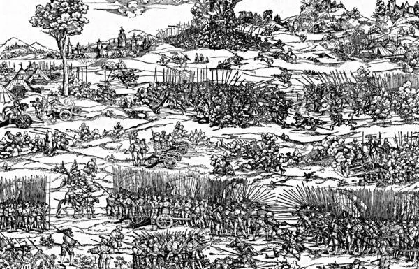 Битва при Павии 1525 г Гравюра на дереве Ганса Леонгарда Шойфеляйна 1526 г - фото 316