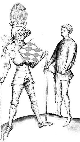 Три иллюстрации из боевого манускрипта Talhoffer Fechtbuch MS XIX173 - фото 340