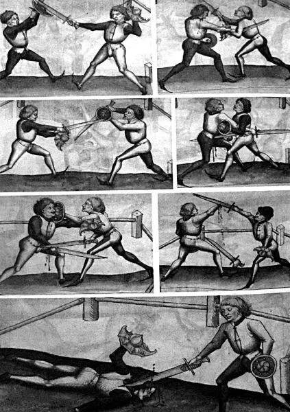 На этих иллюстрациях из манускрипта Ганса Талхоффера Alte Armatur und - фото 370