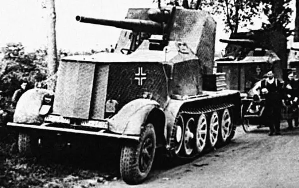 88 cm Flak 18 Selbstfahrlafette auf Zugkraftwagen 12t SdKfz251 10 Renault - фото 53
